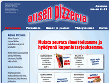 Tablet Screenshot of alisenpizzeria.fi